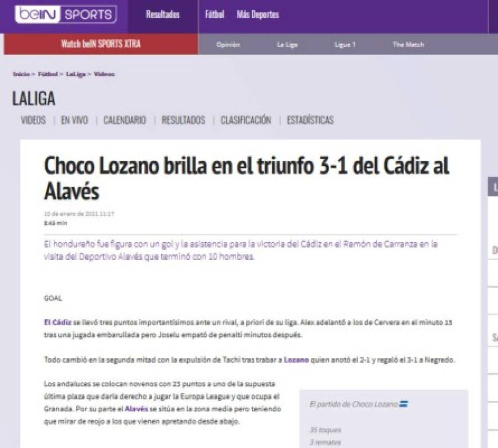 'Exhibición' y 'fulminante': Lo que dicen los medios tras el gol y las asistencias del Choco Lozano