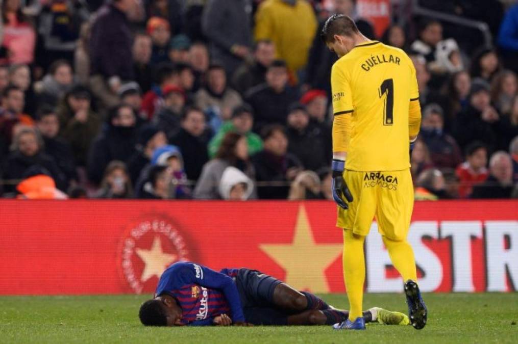 Dembélé, dos semanas fuera en el Barcelona por nueva lesión