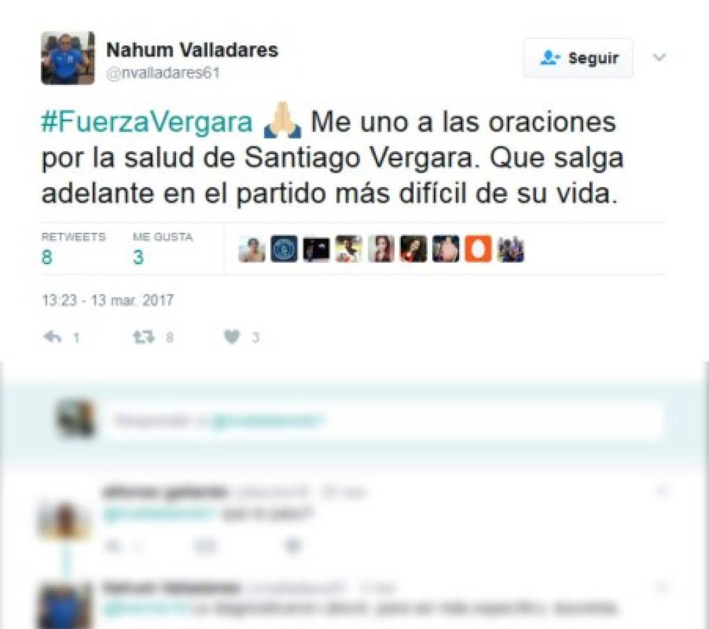 Compañeros, afición y periodistas muestran su apoyo a Santiago Vergara