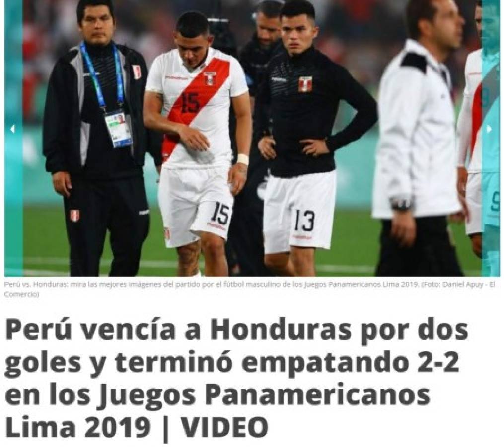 Lo que dice la prensa peruana tras el empate doloroso ante Honduras: 'Un desastre'