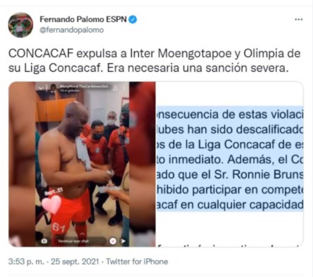 Periodistas y prensa internacional sobre el escándalo de Olimpia en la Concacaf: ''Salió cara la bromita de los 100 dólares''