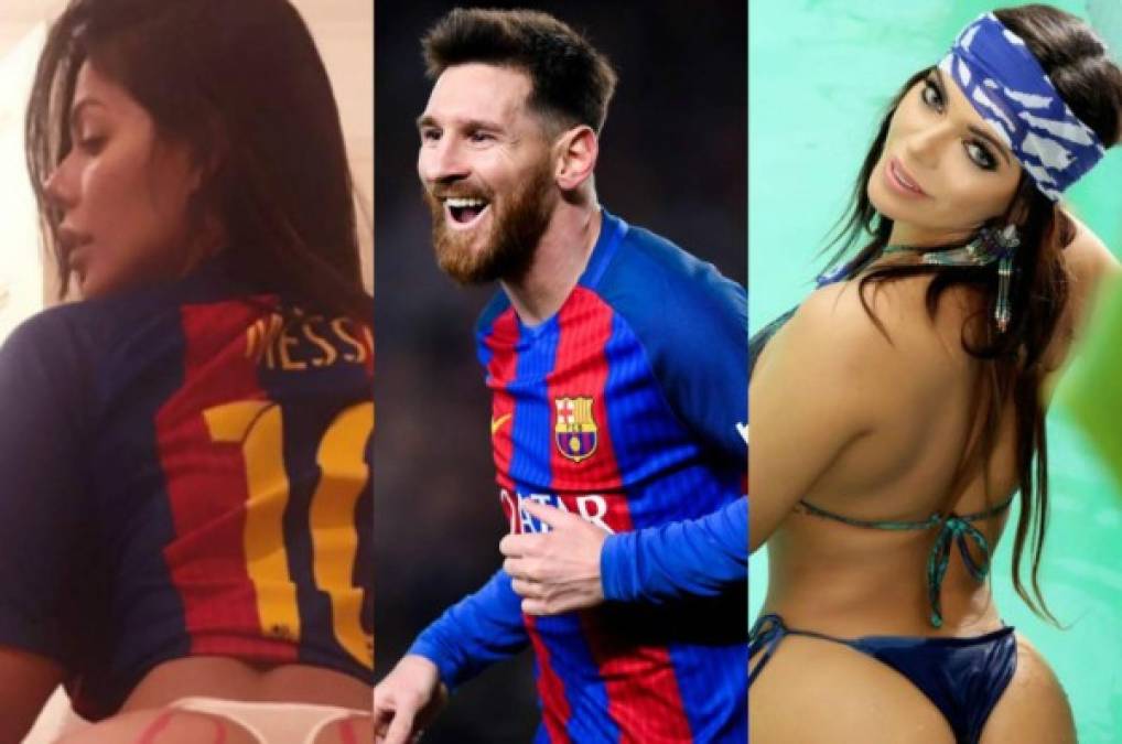 ¡LO VOLVIÓ A HACER! Miss Bum Bum se desnuda por los 500 goles de Messi