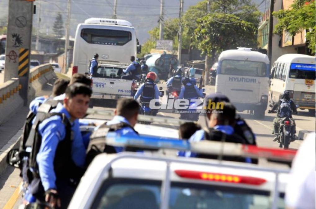 Motagua viaja con seguridad extra a Comayagua para su juego ante Vida