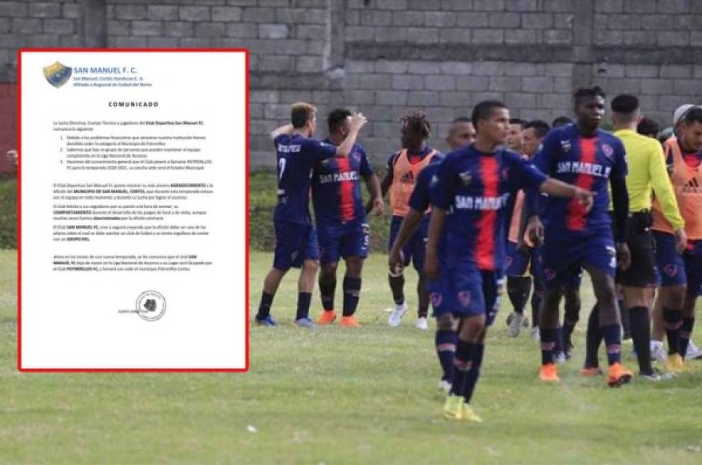 ¡Problemas financieros! San Manuel FC cambia de sede en la Liga de Ascenso de Honduras