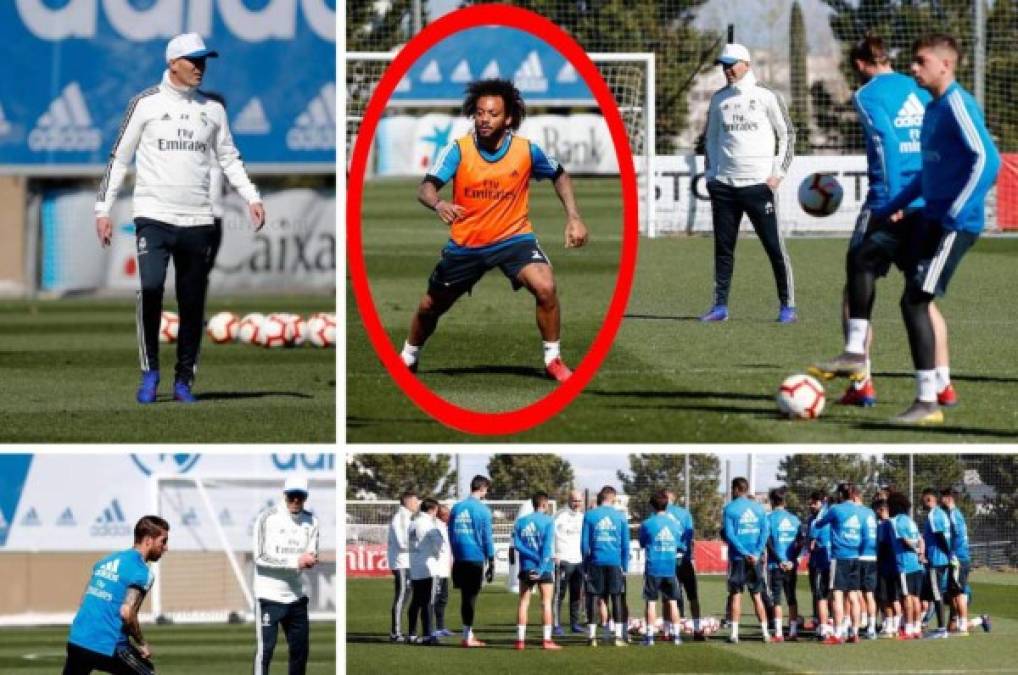 FOTOS: El cariño a Benzema, la primera charla y el aplauso a Ramos en el primer entrenamiento de Zidane en el Real Madrid