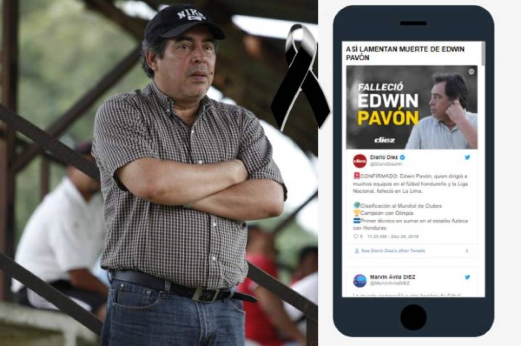 Así lamentan en redes sociales la muerte del entrenador Edwin Pavón