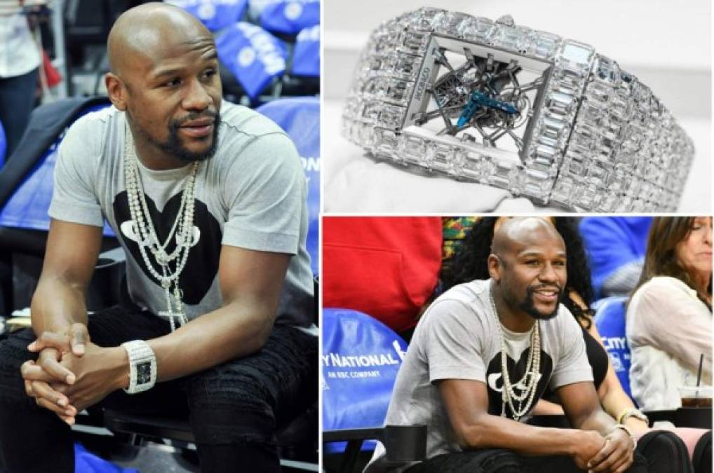 El increíble precio del reloj de Floyd Mayweather en un partido de NBA