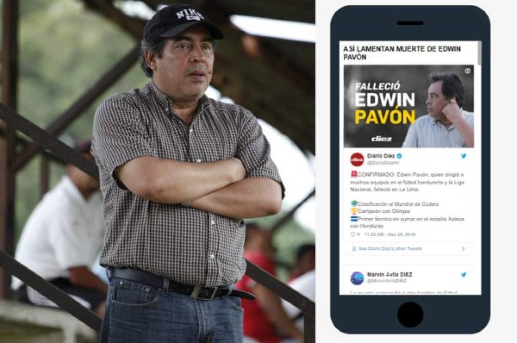 Así lamentan en redes sociales la muerte del entrenador Edwin Pavón
