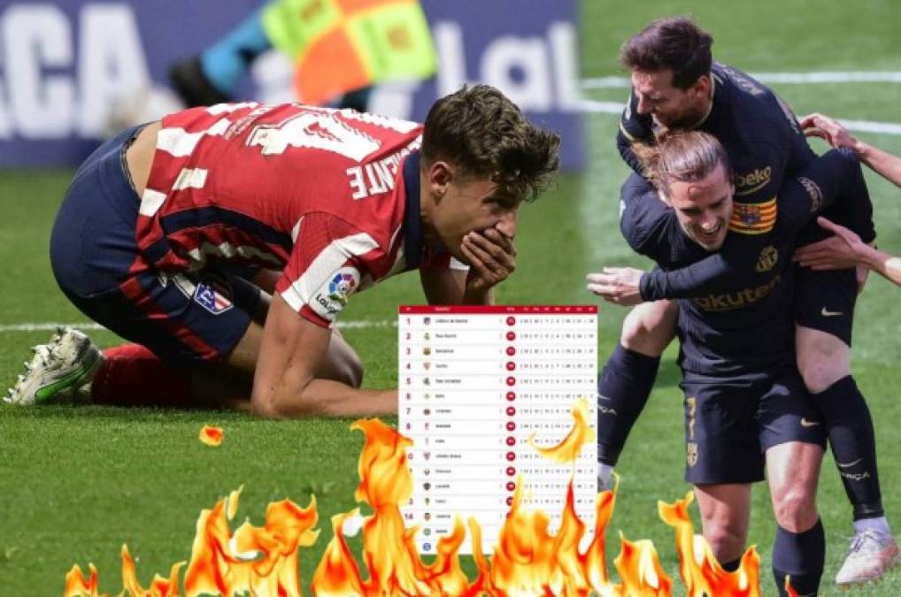 ¡Arde la liga española! Atlético de Madrid pierde y Barcelona podría convertirse en el nuevo líder