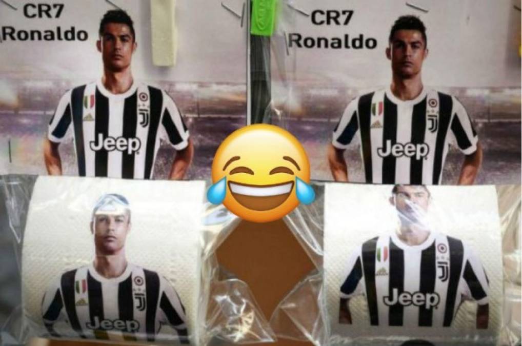 En Nápoles venden papel higiénico con la imagen de Cristiano Ronaldo