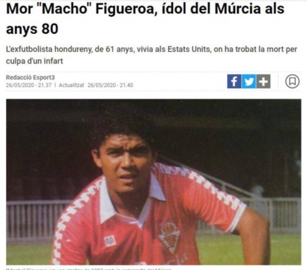 ¡Ídolo, leyenda y mito! Así se refiere la prensa mundial a la muerte del 'Macho' Figueroa