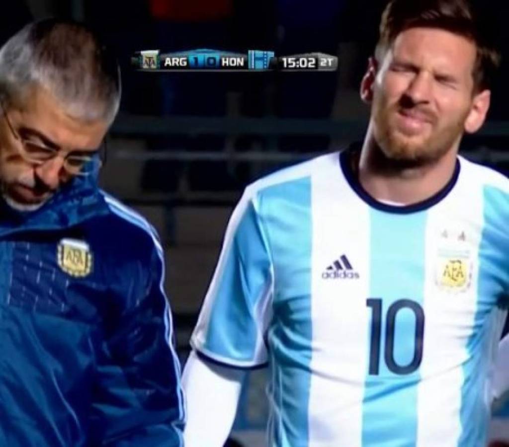 Dolor y angustia; así sufrió Lionel Messi tras lesionarse ante Honduras