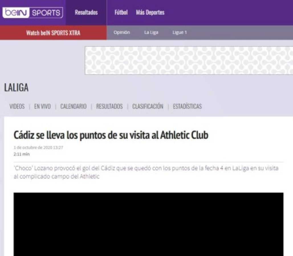 Esto dice la prensa de España sobre el triunfo de Cádiz con gran actuación del 'Choco' Lozano