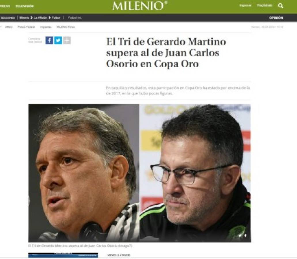 Lo que dice la prensa mexicana previo a la final de la Copa Oro: 'De goles en abundancia a sequía'  