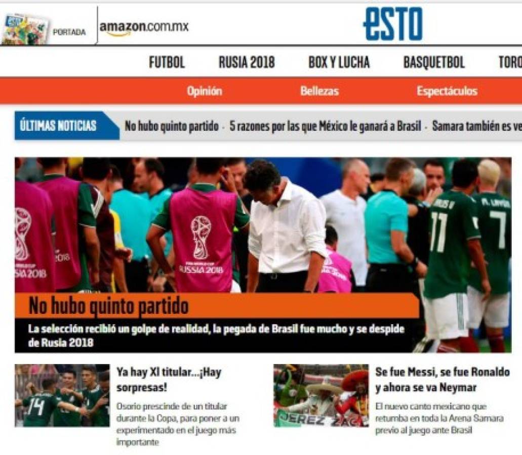 Así reaccionó la prensa mexicana tras la eliminación del Mundial: 'Sigan soñando con el quinto'