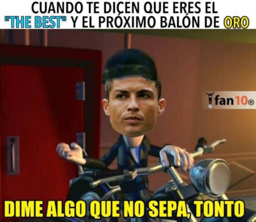 Cristiano recibe su quinto Balón de Oro y los memes atizan contra Messi