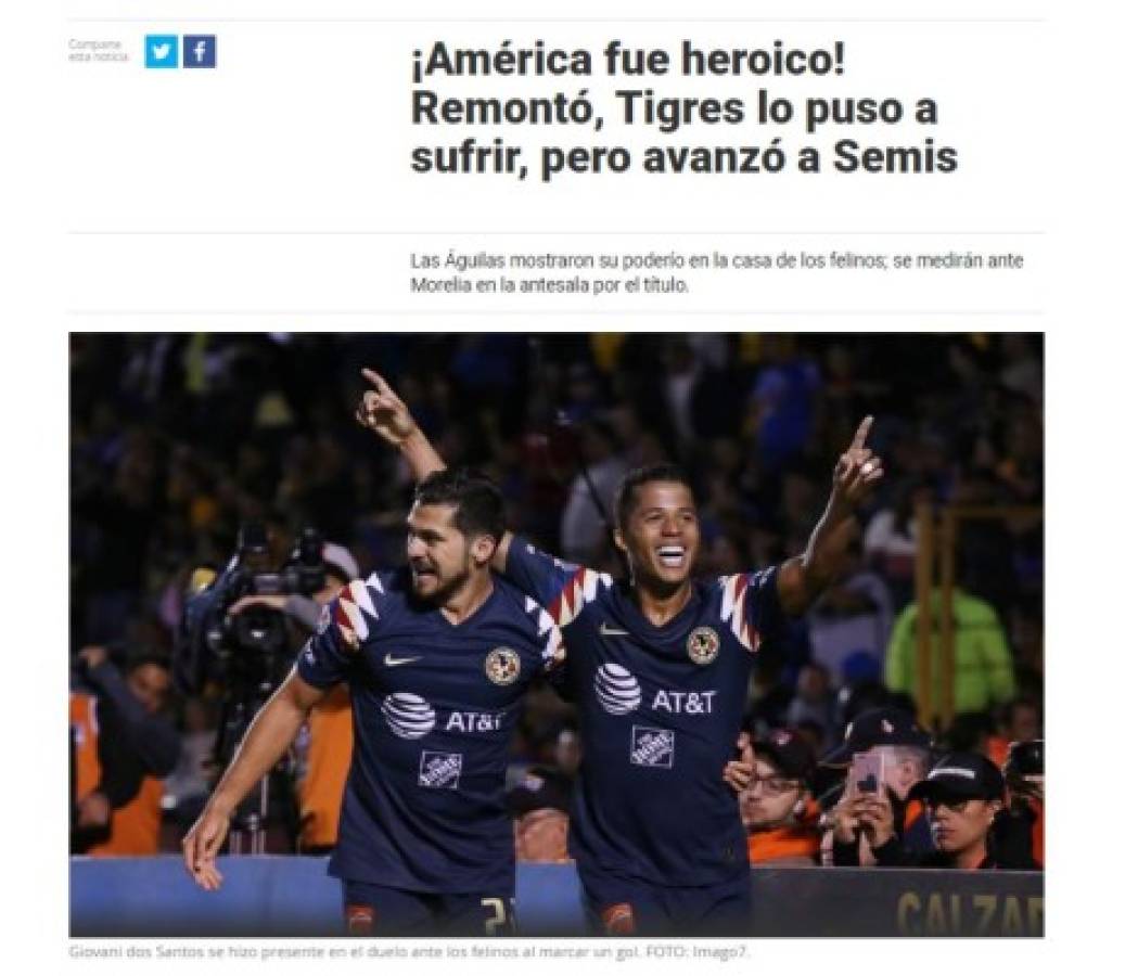 Liga MX: Así reacciona la prensa tras la épica remontada del América sobre Tigres