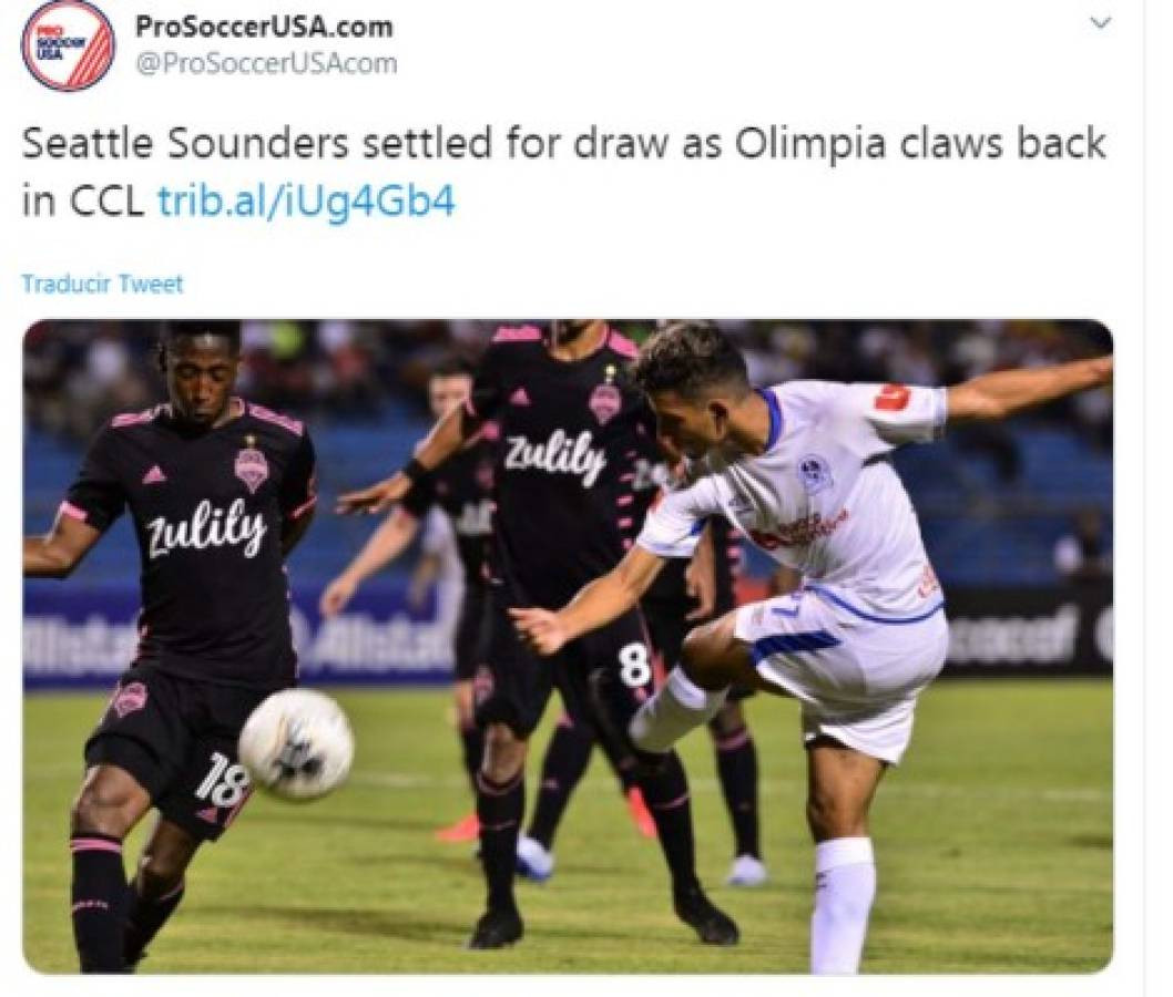 Lo que dice la prensa nacional e internacional del valioso empate de Olimpia ante Seattle en Concachampions