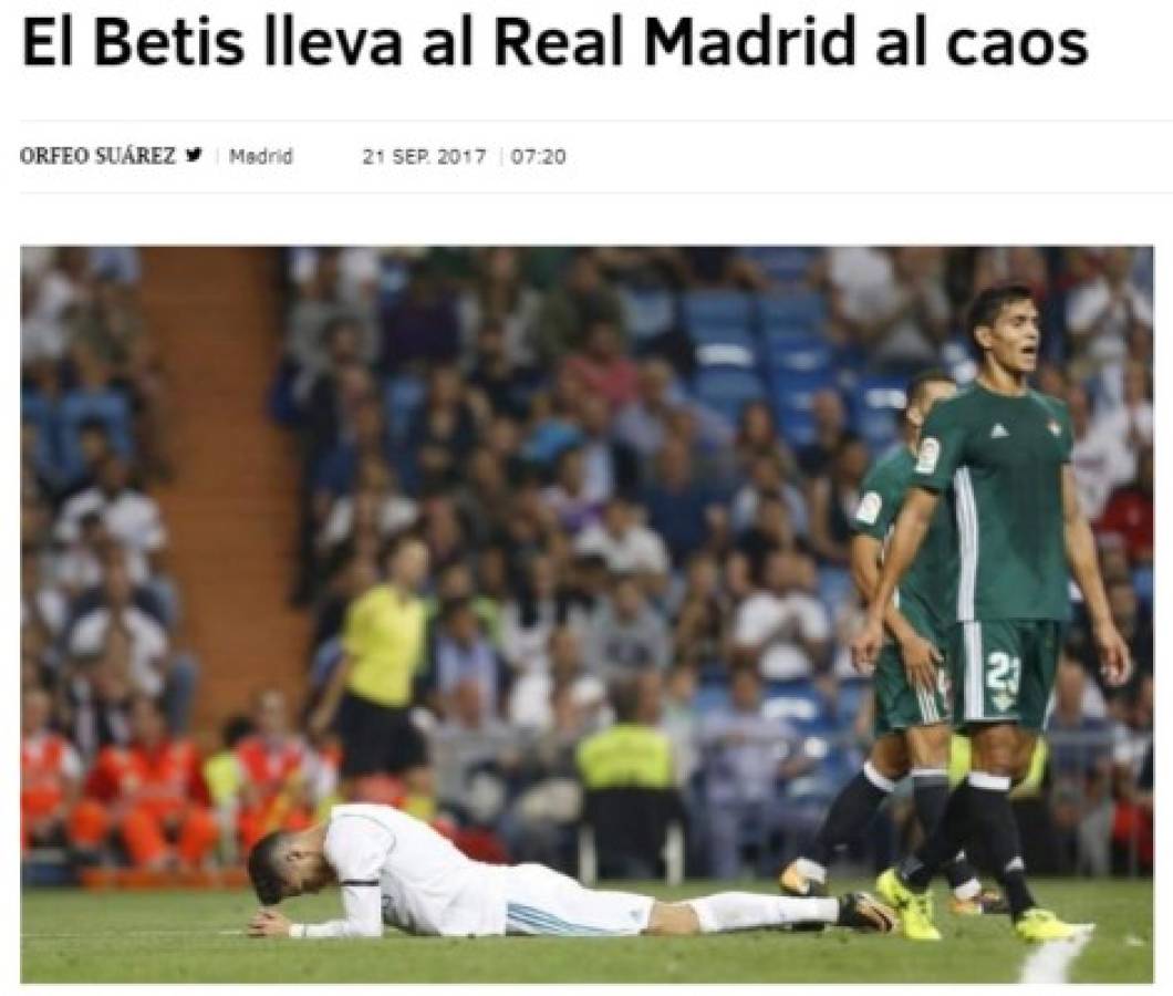 Locura: Así amanecieron las portadas tras la dura derrota del Real Madrid frente al Betis