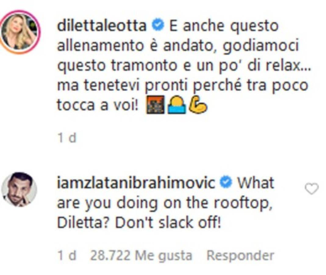 El coqueteo de Zlatan Ibrahimovic en redes sociales con la sensual periodista Diletta Leotta