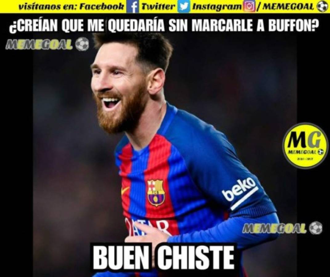 Los terribles memes contra Messi por anotarle por primera vez a Buffon