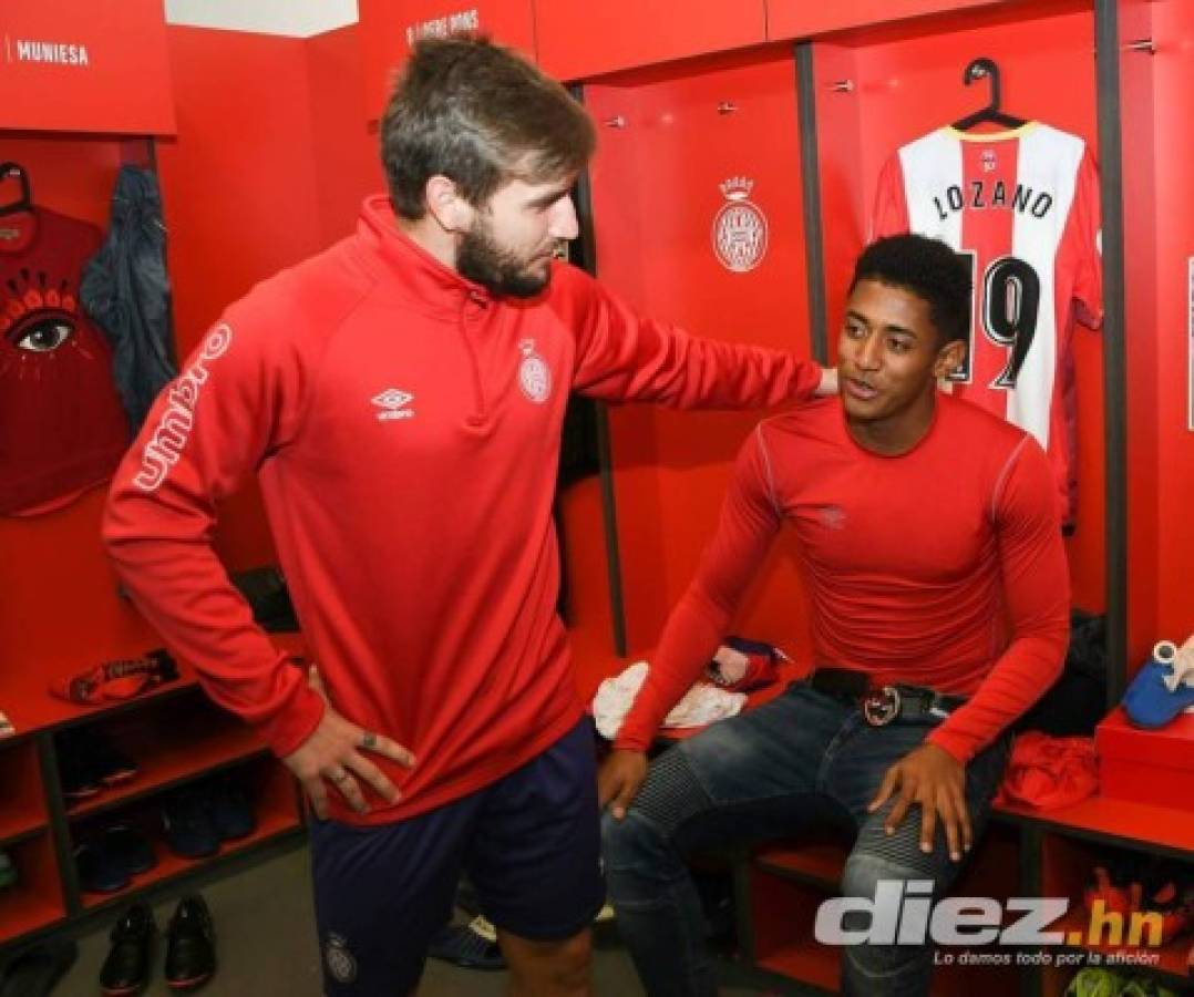 Las fotos que pocos vieron en la presentación de 'Choco' Lozano con el Girona