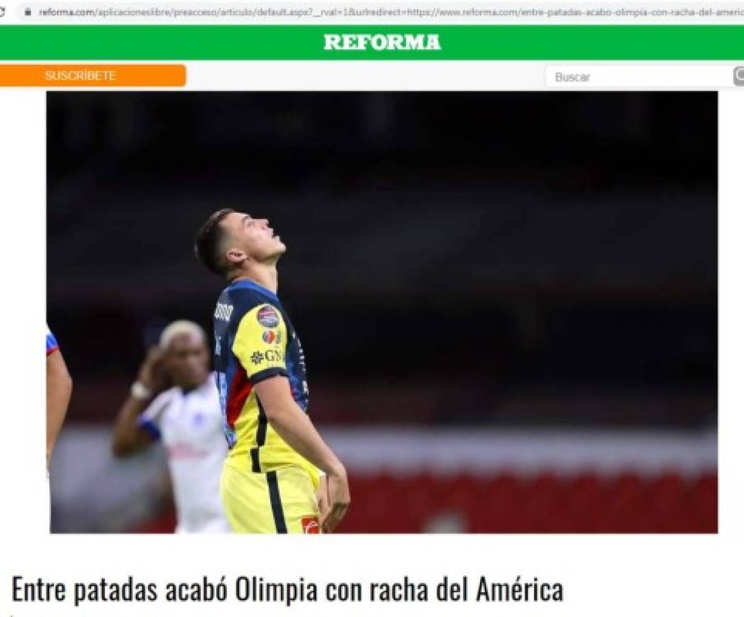 Lo que dice la prensa mexicana sobre el Olimpia: 'Cerca del aztecazo y un equipo sucio'