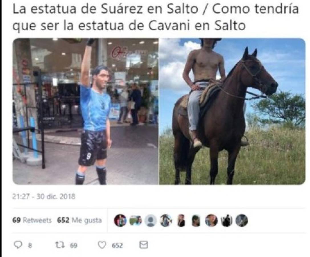 Crueles memes contra Cavani por una fotografía montando a caballo