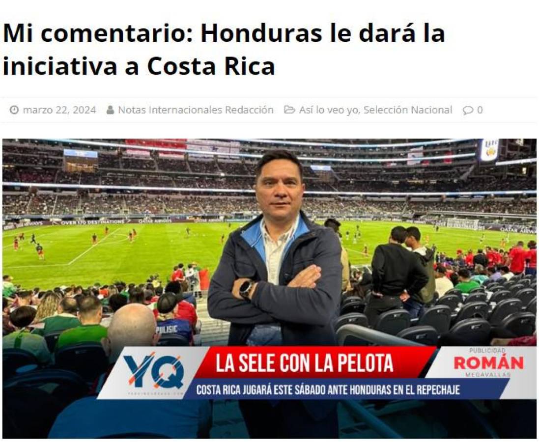 Lo que dice la prensa de Costa Rica previo al partido ante Honduras por el boleto a la Copa América 2024