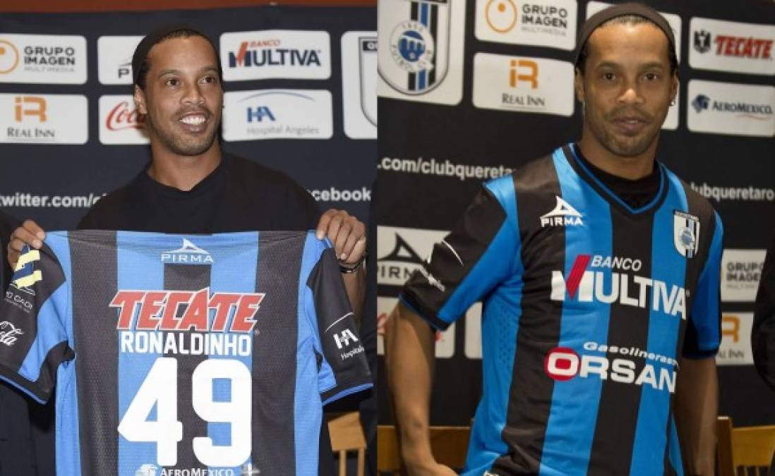 Ronaldinho fue presentado en México como jugador del Querétaro