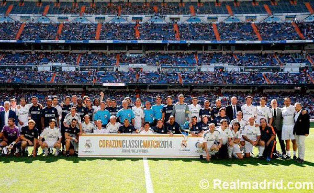 David Suazo jugó en leyendas del Inter contra Real Madrid