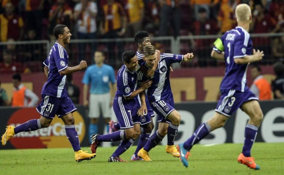 Galatasaray le arrebató el triunfo al Anderlecht de Andy Najar
