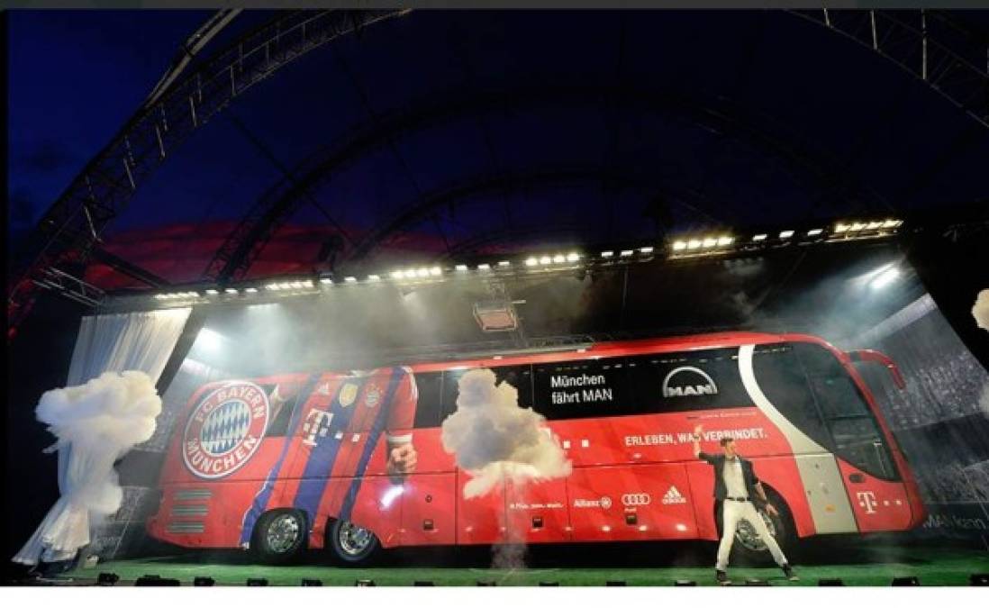 VIDEO: Mágica presentación de lujoso autobús del Bayern Munich