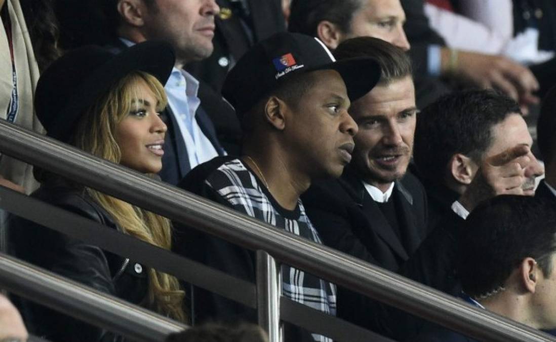 Beyonce, Jay-Z y David Beckham disfrutaron del PSG-Barcelona