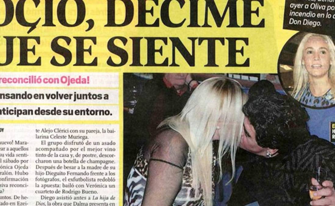 Diego Maradona se reconcilia con Verónica Ojeda
