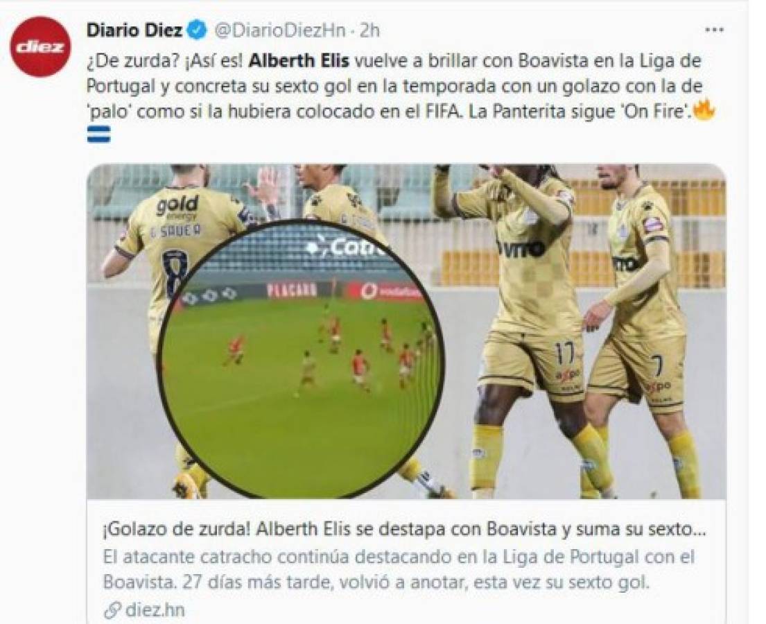 En medios y redes: Lo que dicen del doblete de Alberth Elis en empate de Boavista ante Santa Clara