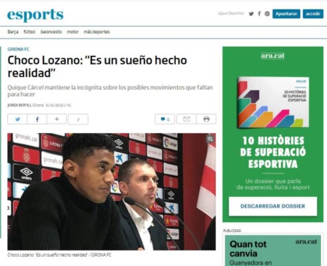 Así le hacen portadas a 'Chocogol' en España tras fichar por el Girona