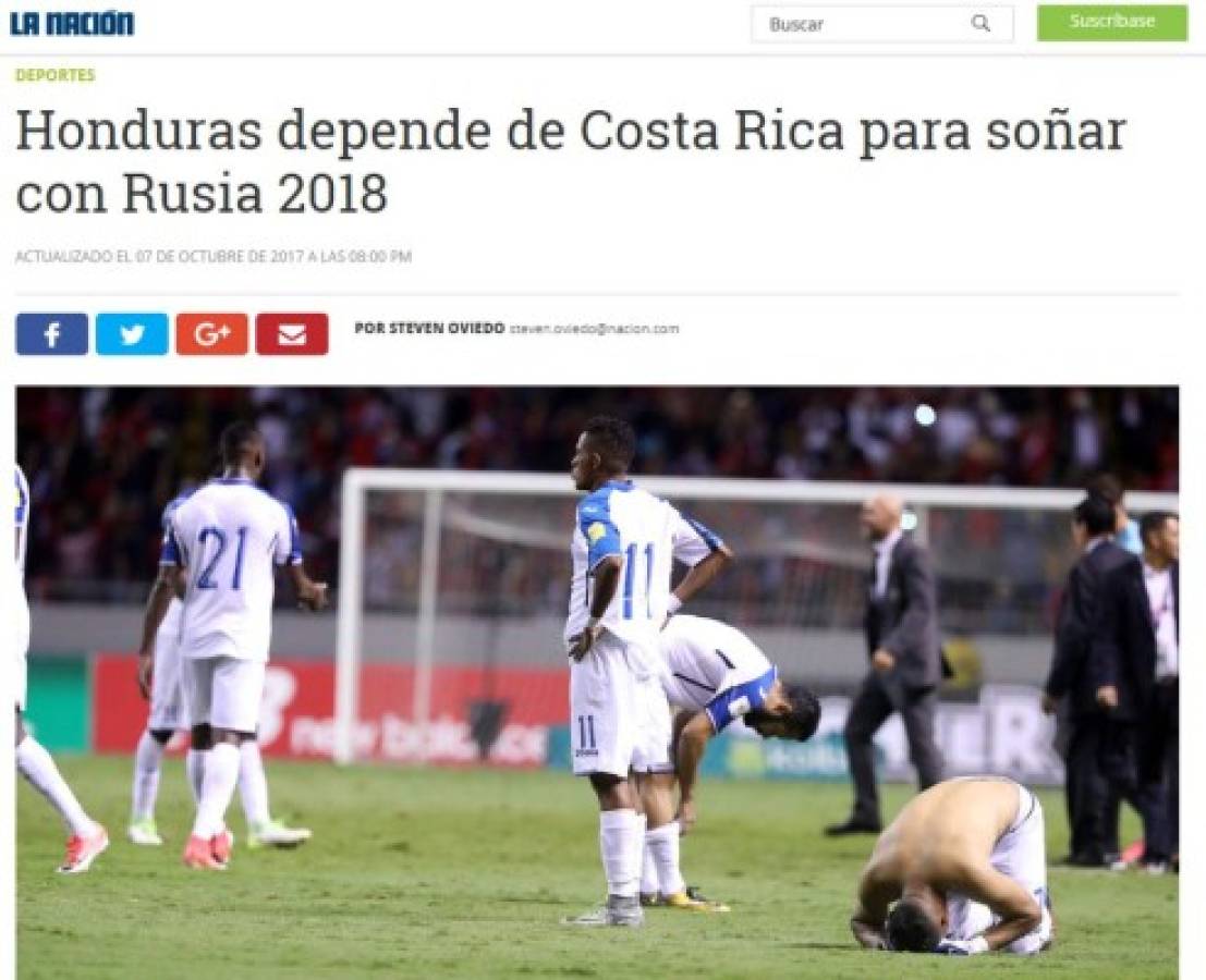 Así amanecieron las portadas tras el polémico empate de Costa Rica contra Honduras