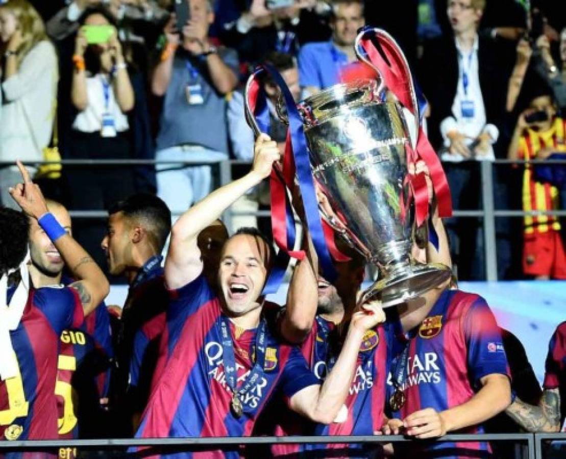 La celebración del Barcelona campeón de la Champions League