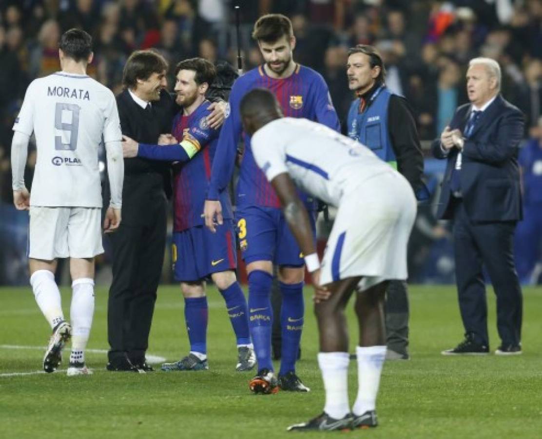 En fotos: Conte se rinde a Messi, la felicidad de Dembélé y la dedicatoria de Leo