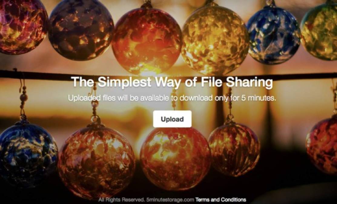 Herramienta online para compartir archivos durante cinco minutos  