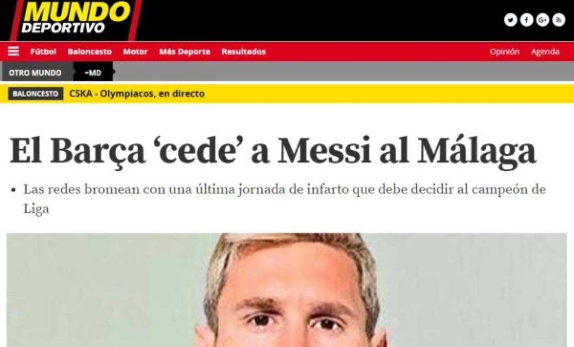 Barcelona 'presta' a Messi al Málaga para la última jornada
