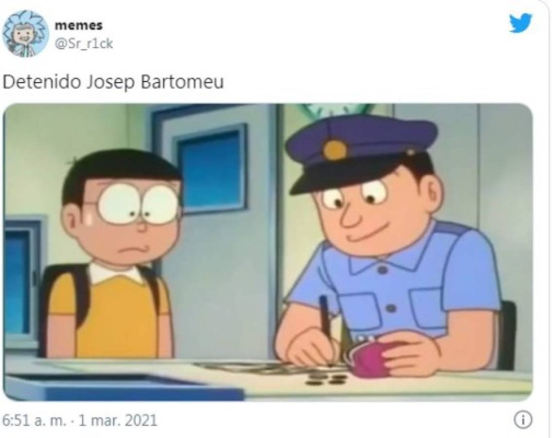 Los memes de la detención de Bartomeu: Hacen pedazos al Barcelona tras la noticia