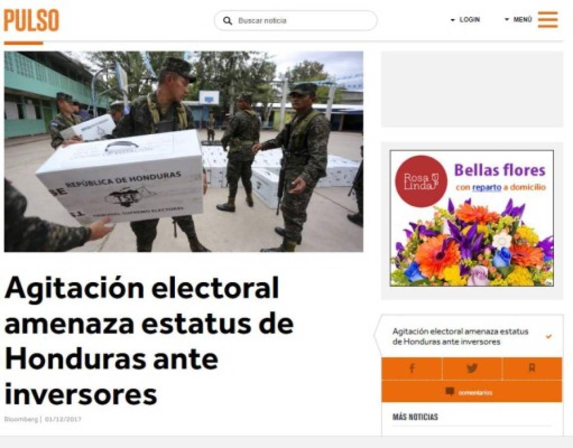 Medios internacionales: Honduras se hunde en el caos por tensión electoral