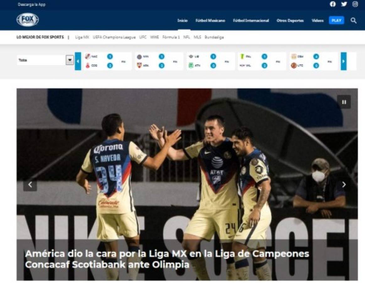 'Ganó el más grande': Lo que dice la prensa mexicana del Olimpia tras caer ante el América