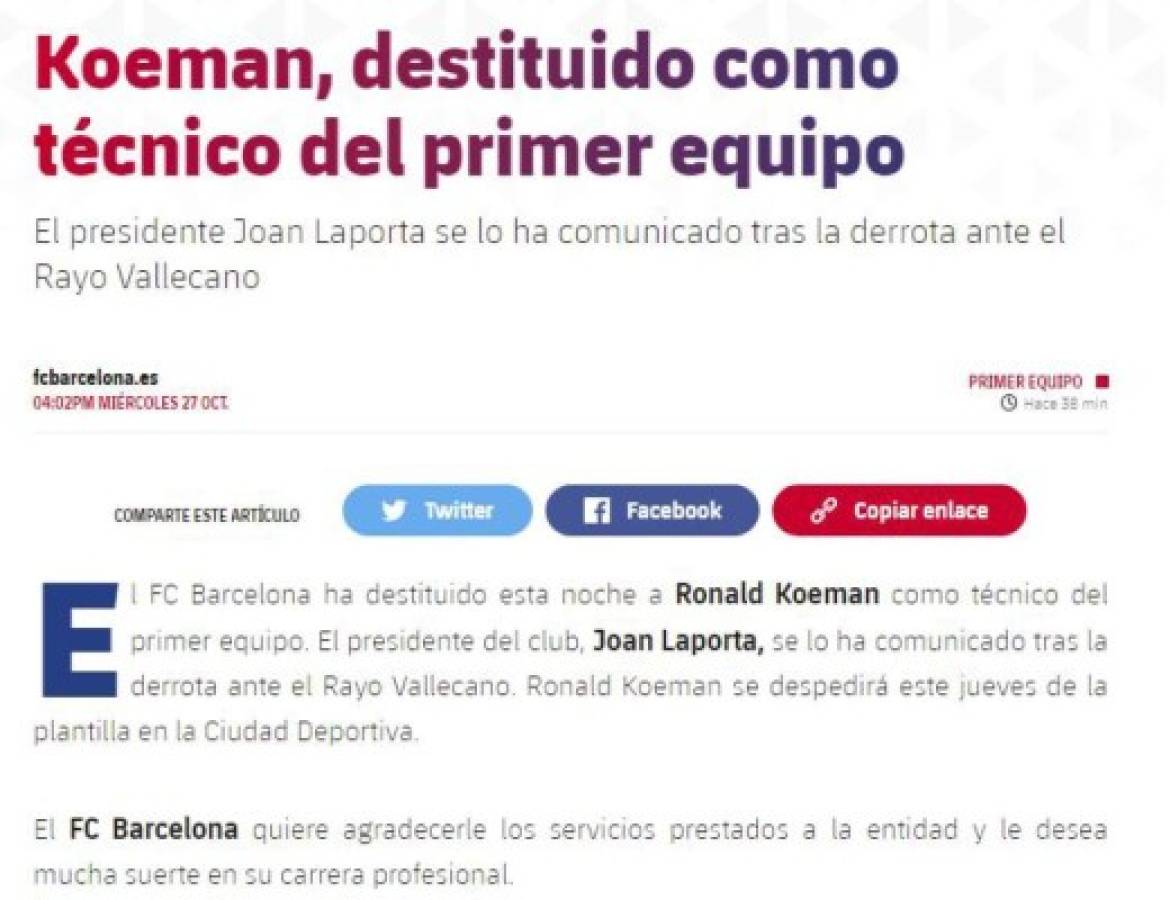 Xavi es el más fuerte: los candidatos de Laporta para reemplazar a Koeman y dirigir al Barcelona