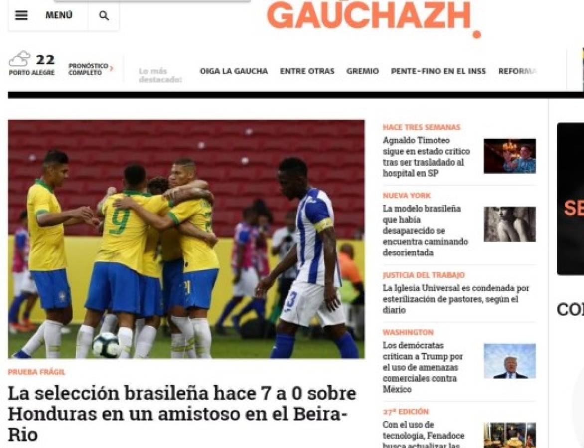 Lo que dice la prensa de Brasil tras el 7-0 a Honduras: 'Golpe y la mayor goleada'