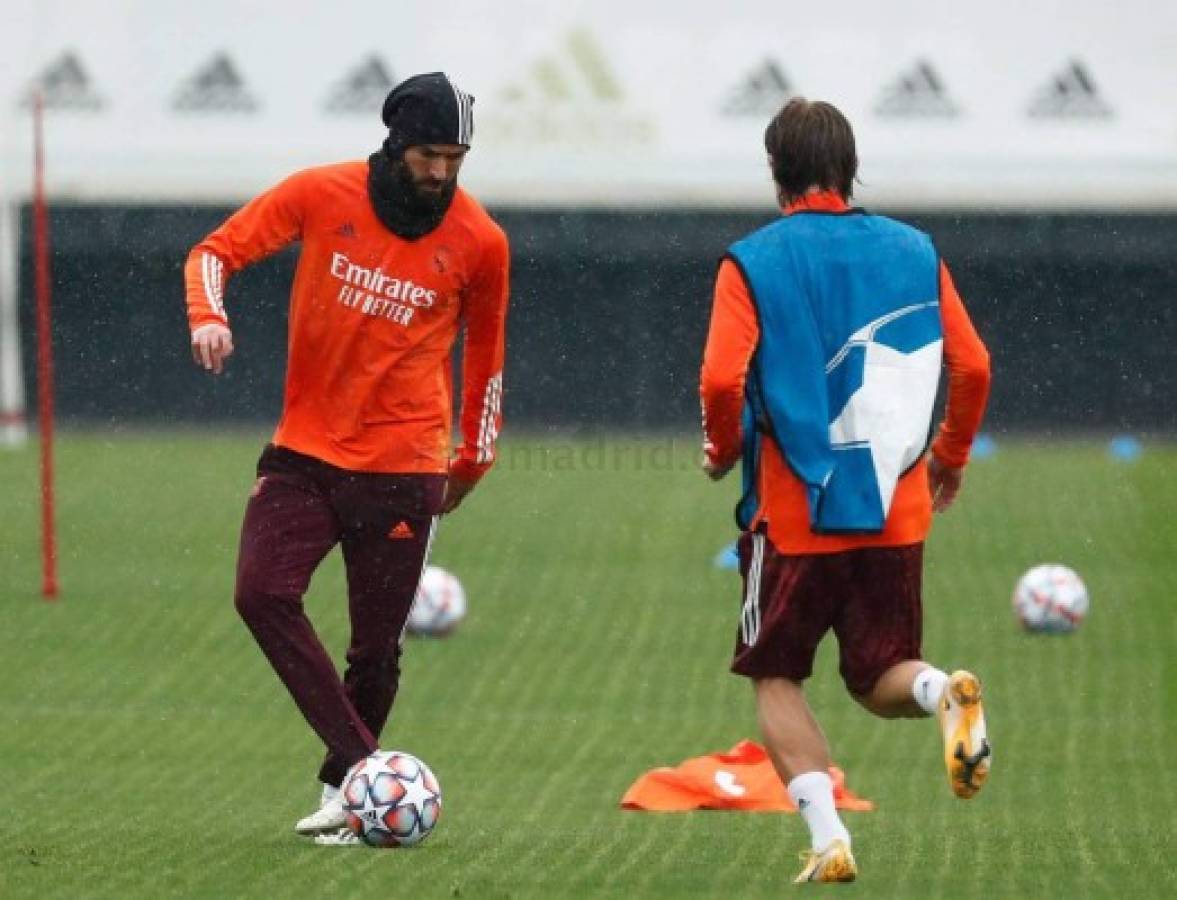 Nuevo integrante y bajo la lluvia: Así fue el entrenamiento del Real Madrid previo a la Champions  