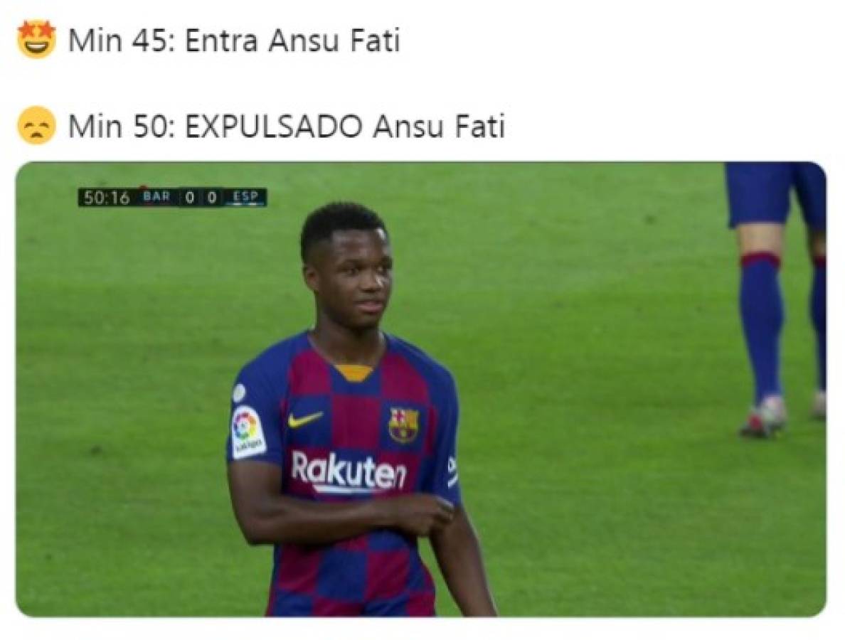 Ansu Fati es víctima de terribles memes tras el triunfo del Barcelona ante el Espanyol