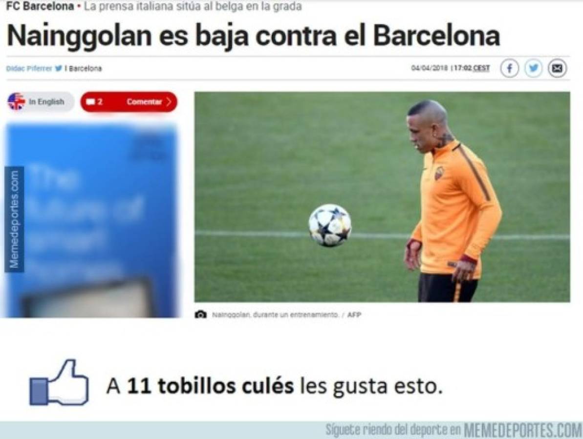 Los memes que nos dejó el Barcelona-Roma ¿qué pasa con Messi?